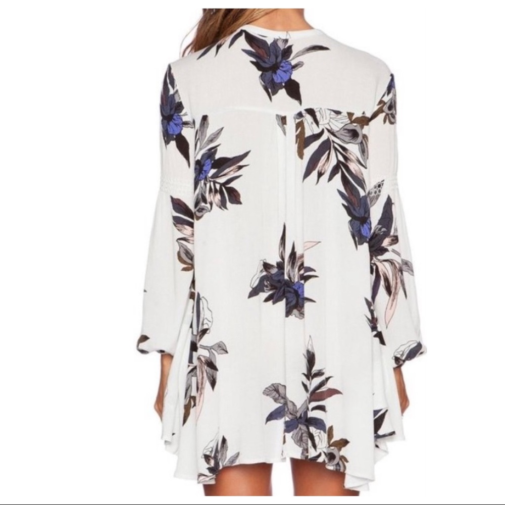 SOLD-Free People Floral Choker Neck Swing Pocket Tunic - Picture 5 of 14